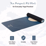 PU Printed & Natural Rubber Yoga Mat - 6mm, Japanese Wave - Image 5