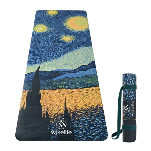 PU & Natural Rubber Yoga Mat - 6mm, Starry Night