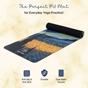PU & Natural Rubber Yoga Mat - 6mm, Starry Night - Image 5